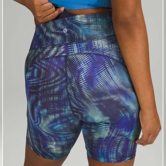Lululemon Invigorate Short 8” Everlux Shapeshifter Blue Size 18 Pockets - Picture 3 of 11